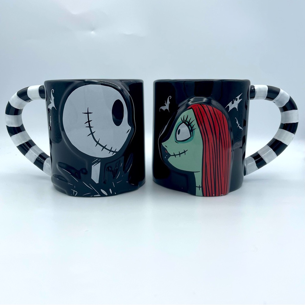The Nightmare Before Christmas Jack and Sally Mug Pair NIB
